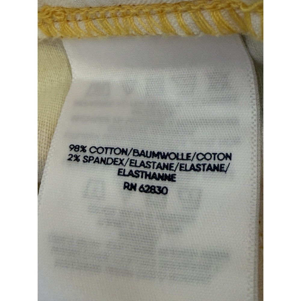 Lands End Womens Shorts Size 8 Yellow Lemon Print Mid Rise Cotton Chino - Picture 15 of 15